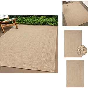 vidaXL Vloerkleed Buitentapijt - 200 x 290 cm - PP-materiaal - Jute-look - Veelzijdig te gebruiken - Eenvoudig schoon te maken - Vloerkleed