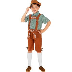 FUNIDELIA Oktoberfeest Kostuum Voor voor jongens - Maat: 122 - 134 cm - Bruin