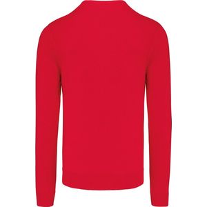 Pullover/Cardigan Heren XXL Kariban V-hals Lange mouw Red 50% Katoen, 50% Acryl