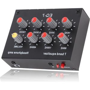 7-bands Autosound Equalizer met 35mm Ingang - 4-polige Stekker - 12dB Basaanpassing .
