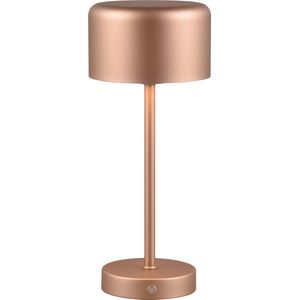 LED Tafellamp met Opbaadbare Batterijen - Torna Elf - 1.5W - Warm Wit 3000K - Coffee - Metaal