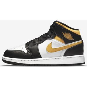 Nike Air Jordan 1 Mid (GS), White/Pollen-Black, 554725-177, EUR 37.5