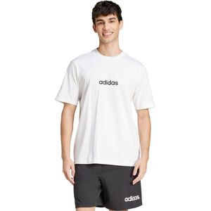 adidas Sportswear Essentials Linear Single Jersey T-shirt - Heren - Wit