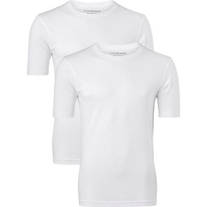 CASA MODA T-shirts (2-pack) - O-neck - wit - Maat: XL