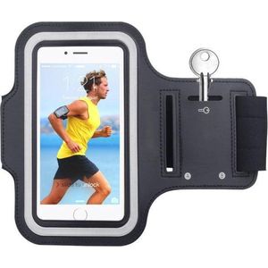 Geschikt voor Samsung Galaxy Note 10 Lite Sportband hoes Sport armband hoesje Hardloopband Zwart Pearlycase