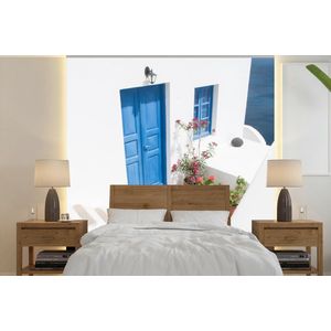 Architectuur - Blauw - Wit - Deur - Behangpapier
