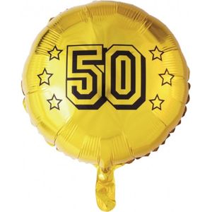 Folieballon - 50 jaar - Goud - 46cm