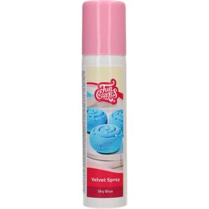 FunCakes Eetbare Velvet Spray Gebak - Lichtblauw - 100ml - Voedingskleurstof