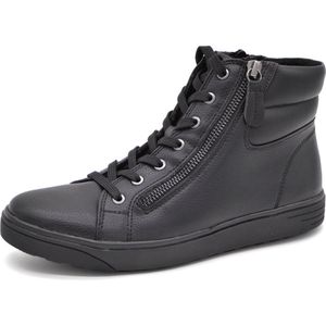 Jana Dames Veterboot - 25269-001 Zwart - Wijdte H - Maat 41