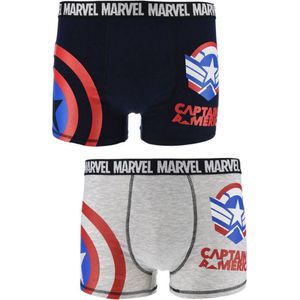 Original Marvel Avengers Captain America heren boxershorts two-pack set - maat M - onderbroek 2-pack premium comfort