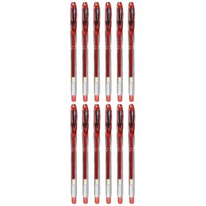 Liquid ink ballpoint pen Uni-Ball Rollerball Signo Basicos UM-120 Rood 12 Stuks