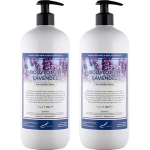 Bodylotion Lavendel 1 Liter - met gratis pompje - set van 2 stuks