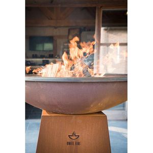 White Fire Barbecue/Vuurschaal Met Rooster & Deksel