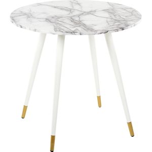 Eettafel GUTIERE Wit marmer 80 cm 80 cm