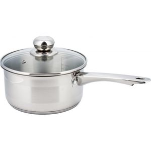 Kinghoff 4323 - Steelpan met deksel - 16 cm - 8 cm diep - 1.5 liter