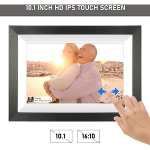 MARVUE - Digitale fotolijst WiFi - 10,1 inch IPS touchscreen HD-scherm - Automatisch draaien