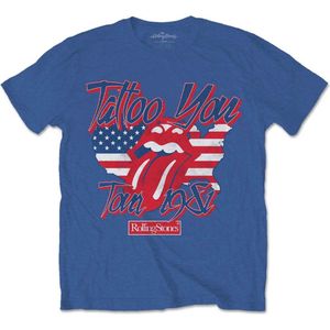 The Rolling Stones - Tattoo You Americana Heren T-shirt - 2XL - Blauw