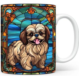 Mok met Pekinees Beker voor koffie of tas voor thee, cadeau voor dierenliefhebbers, moeder, vader, collega, vriend, vriendin, kantoor