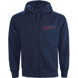 Queen - Classic Crest Vest met capuchon - XL - Blauw