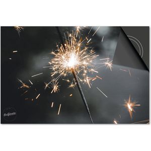 Inductie beschermer 60x52 - afdekplaat inductie mat - Dietrix Kookplaat beschermer - Exclusief - Feestdagen - Sterretje vuurwerk