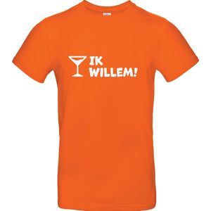Koningsdag - Shirt - Ik Willem met wijnglas - Heren - Maat XXL