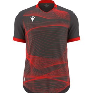 Macron Wyvern Eco Shirt Korte Mouw Heren - Antraciet / Fluorood | Maat: M