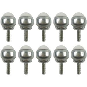 Draaibare Kogelwielen Koolstofstaal Bull'S Eye Stuurpen Wielen Met M5 Draadstang Mini Universeel Kogellagerwiel Voor Meubels Kabinet (nylon bal) - 10 Stuks