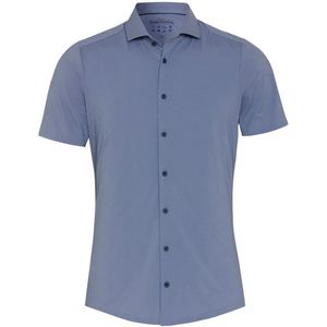 Pure Short Sleeve The Functional Shirt Blauw Streep - Maat 43 - Heren - Overhemden Casual