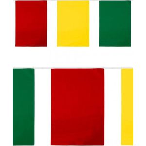 PVC vlaggenlijn rechthoek rood/geel/groen 10m brandvertragend