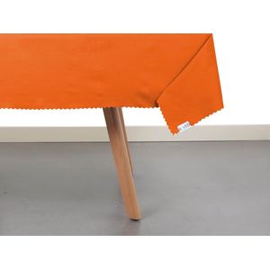 Raved Oranje Polyester Kerst Tafelkleed  140 cm x  220 cm - Kreukvrij