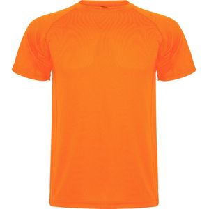 Fluor Oranje unisex sportshirt korte mouwen MonteCarlo merk Roly maat L