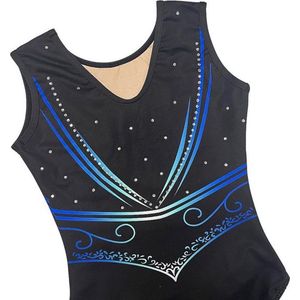 Sparkle&Dream Turnpakje Vicky Zwart - Maat CSM 92/104 - Gympakje voor Turnen, Acro, Trampoline en Gymnastiek