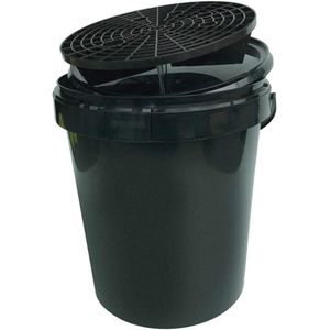 Autowasemmer 15L met Deksel en Grit Guard - Handig en Veilig Wassen