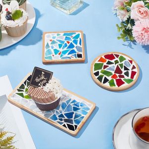 Doe-het-zelf Mozaïek Onderzetters - Set van 3 - Knutselonderzetters - Glasonderzetters - Maak je Eigen Mozaïekproject - Kunstplaat - Fabricageset voor Drankjes