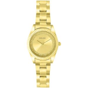 Lucardi Dames Regal dames horloge goudkleurig alloy band - Horloge - Staal - Goud - 28 mm