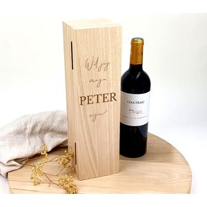 Wijnkist - Peter vragen - Wil je mijn PETER zijn - Gepersonaliseerd cadeau - Geschenk - ZONDER fles - wijn