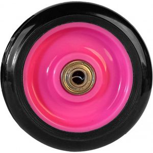 AMIGO wielen stuntstep Wave 100 mm 82A PU zwart/roze 2 stuks