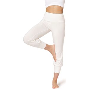 Bellivalini Dames Yogabroek - Sport - Vrijetijdsbroek - Lang - Viscose - Sportbroek - BLV-BLV50-283-YP - Ecru - XL