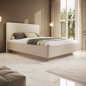 Meubella - Tweepersoonsbed Lima - Beige - 160x200 cm