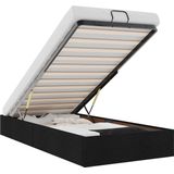 vidaXL - Bedframe - zonder - matras - 90x190 - cm - stof - zwart