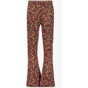 TwoDay meisjes flared broek met bloemenprint - Rood - Maat 92