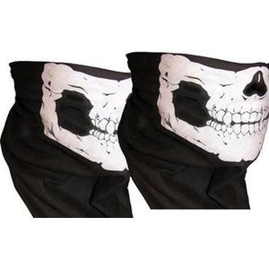 Doodshoofd schedel masker col en sjaal - 2 Pack** (skull mask)