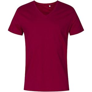 Men's T-shirt met V-hals en korte mouwen Berry - 3XL