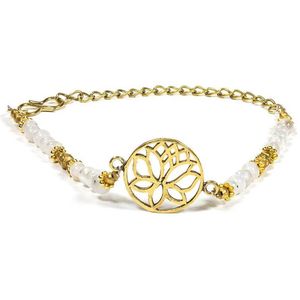 Armband Lotus met Maansteen