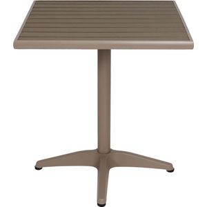 Brulo tuintafel - balkontafel - bistrotafel - bijzettafel - aluminium - PE - grijs