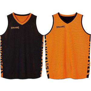 Spalding Essential 2.0 Reversible Shirt Heren - Zwart / Oranje | Maat: XXL