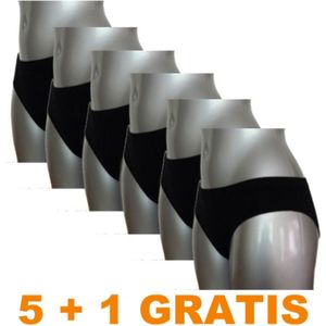 Perini dames bikini slip | 5 + 1 GRATIS | MAAT M | zwart