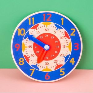Montessori klok kijken - Houten Speelgoed