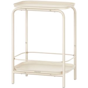 Bijzettafel – 2 Niveaus – Modern – Crèmewit – Licht en Fris