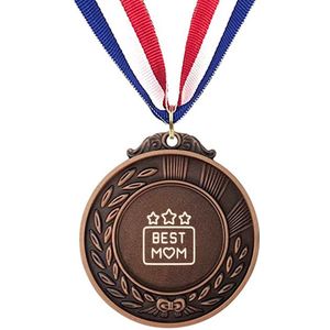 Akyol - best mom medaille bronskleuring - Mama - cadeau mama - leuk cadeau voor je mama om te geven - verjaardag mama